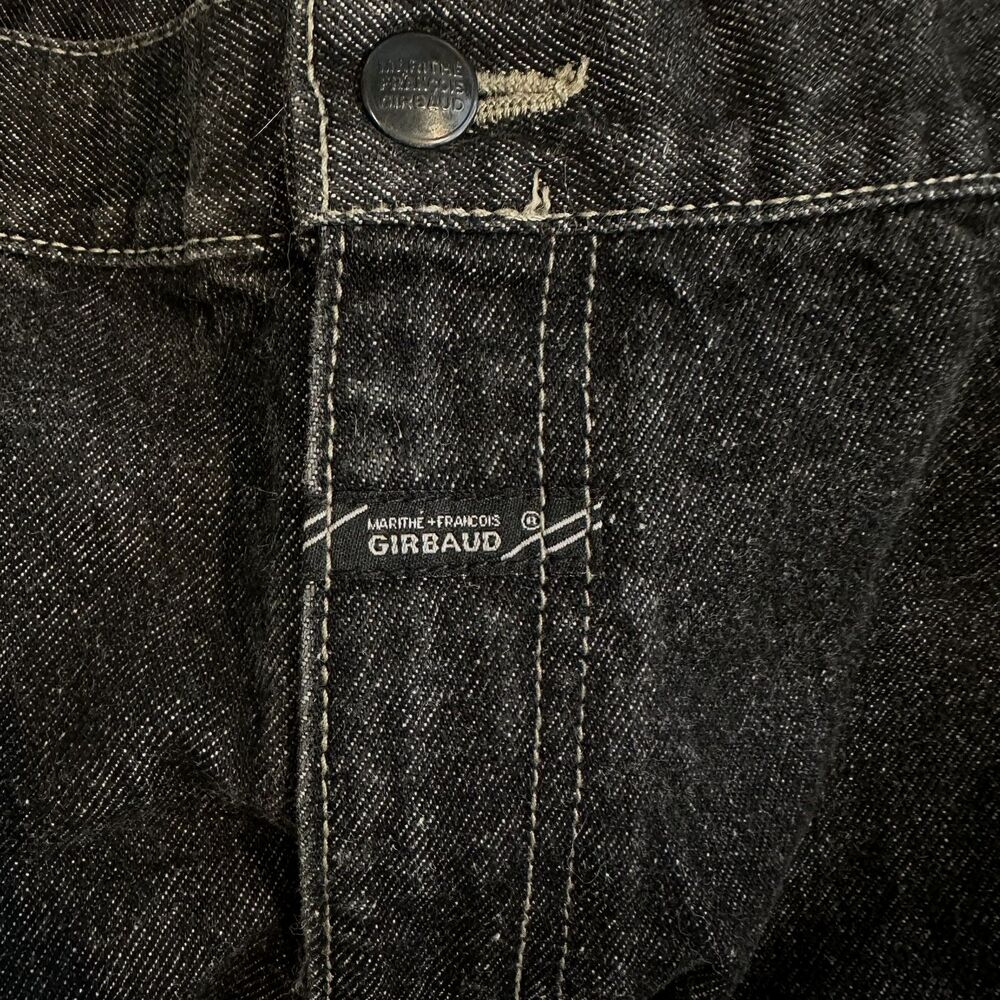 Marithe Francois Girbaud Cargo Jorts Mens 44 Black Denim Baggy Utility 90s Y2K - Picture 5 of 10